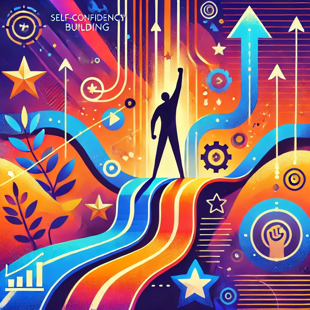 Abstract illustration of self-confidence building tips