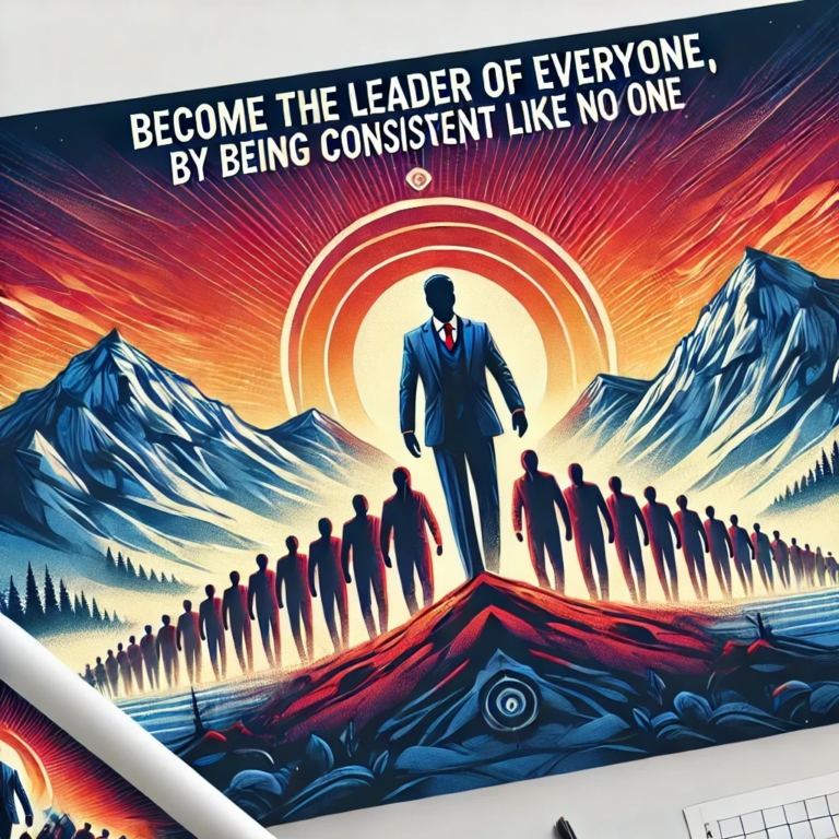 Become the leader of everyone, by being consistent like no one…